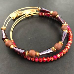 Vintage Alex and Ani Beaded Bangle Set (2 pieces)